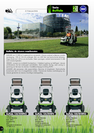 Tondeuses à gazon autoportées et tracteurs de jardin Etesia BUFFALO 124 HVHP2