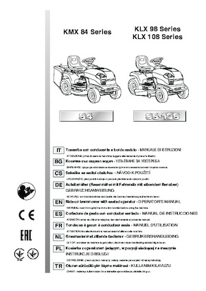Tondeuses à gazon autoportées et tracteurs de jardin Efco EF 108 L/16 K