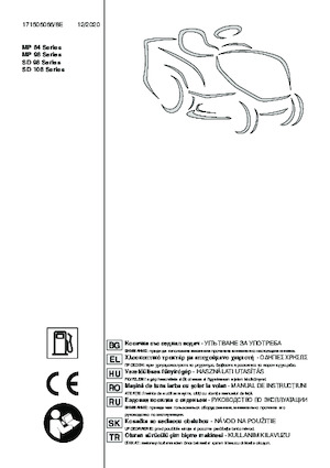Tondeuses à gazon autoportées et tracteurs de jardin Efco EF 108 L/16 K