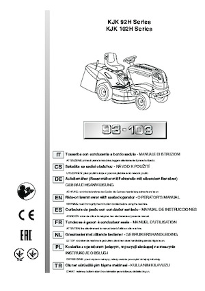 Tondeuses à gazon autoportées et tracteurs de jardin Efco EF 93/16 K