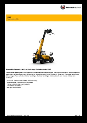 Chariot Élévateur Télescopique Kramer 2205