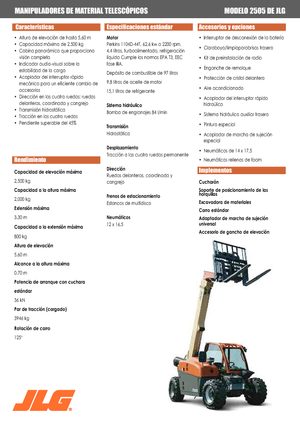 Chariot Élévateur Télescopique JLG 2505