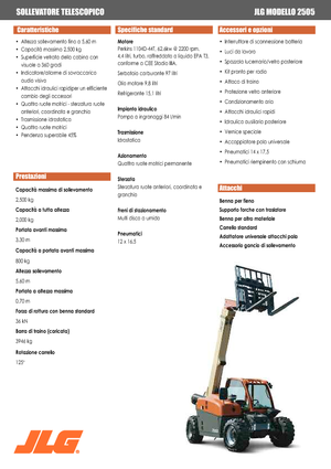 Chariot Élévateur Télescopique JLG 2505