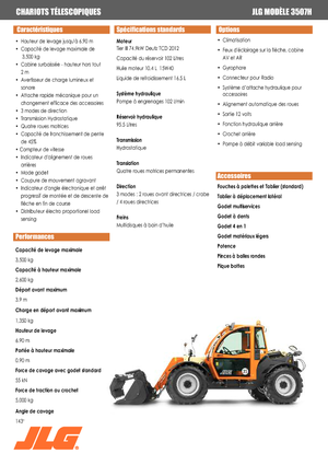 Chariot Élévateur Télescopique JLG 3507 H