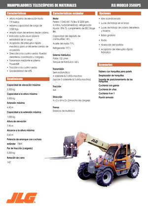 Chariot Élévateur Télescopique JLG 3508 PS