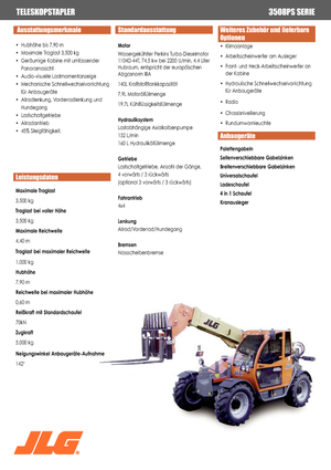 Chariot Élévateur Télescopique JLG 3508 PS