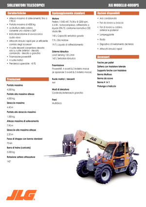 Chariot Élévateur Télescopique JLG 4008 PS