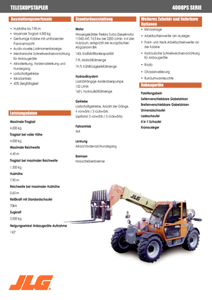 Chariot Élévateur Télescopique JLG 4008 PS