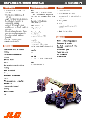 Chariot Élévateur Télescopique JLG 4008 PS