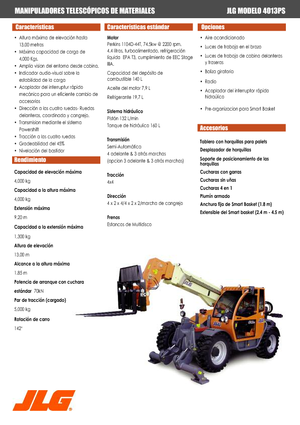 Chariot Élévateur Télescopique JLG 4013 PS
