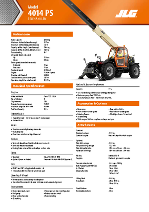 Chariot Élévateur Télescopique JLG 4014 PS