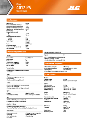 Chariot Élévateur Télescopique JLG 4017 PS