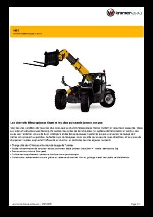 Chariot Élévateur Télescopique Kramer 4407