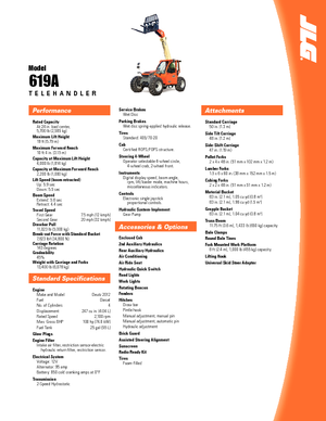 Chariot Élévateur Télescopique JLG 619 A