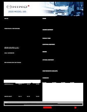 Chassis Hino 2020 HINO 165 4x2