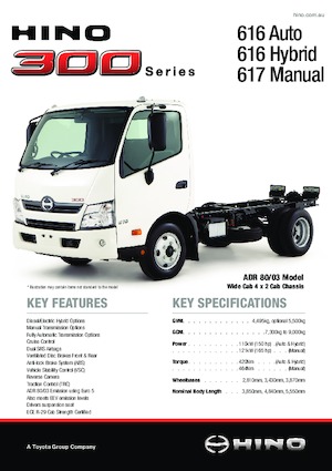 Chassis Hino 300 616 HYBRID 4x2