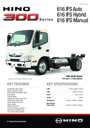 Chassis Hino 300 616 IFS HYBRID 4x2