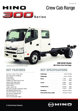 Chassis Hino 300 617 CREW