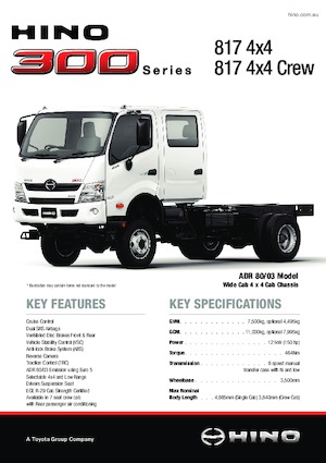 Chassis Hino 300 817 4x4