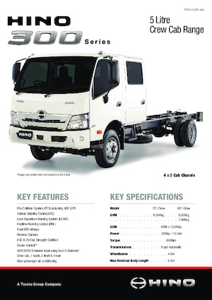 Chassis Hino 300 921 WIDE CREW