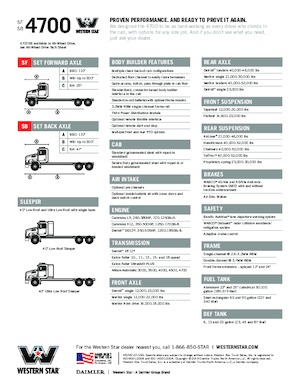 Chassis Western Star 4700 SF 40