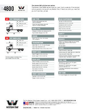 Chassis Western Star 4800 SF Detroit DD13