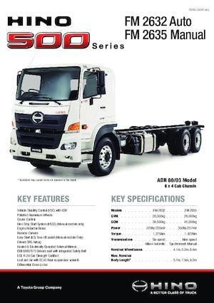 Chassis Hino 500 FM 2635 6x4
