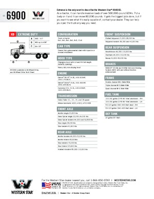 Chassis Western Star 6900 XD Detroit DD16