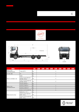 Chassis Renault C P6X4 OFF ROAD 11L E6