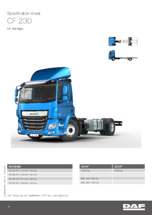Chassis DAF CF 230 FA