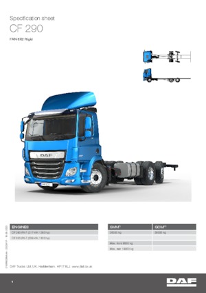 Chassis DAF CF 290 FAN