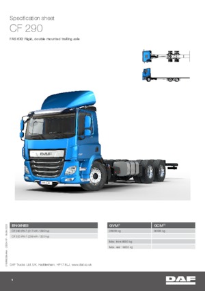 Chassis DAF CF 290 FAS