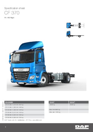 Chassis DAF CF 370 FA