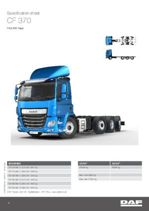 Chassis DAF CF 370 FAQ
