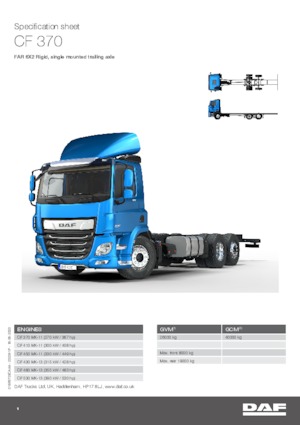 Chassis DAF CF 370 FAR