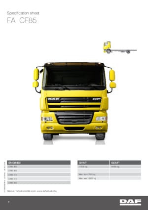 Chassis DAF CF 85.410 FA