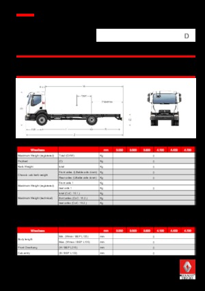 Chassis Renault D 13 HIGH 4X2 R 240 E6