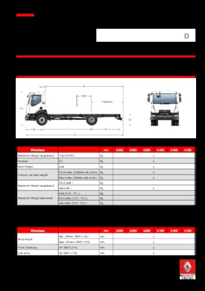 Chassis Renault D 13 HIGH 4X2 RK 210 E6