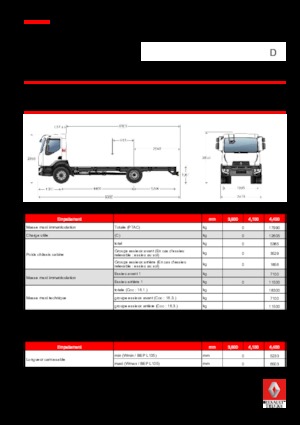 Chassis Renault D 18 4X2 R TANKER 250 E6