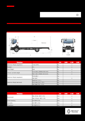 Chassis Renault D 18 4X2 R TANKER 320 E6