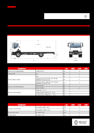 Chassis Renault D 18 4X2 R TANKER 320 E6