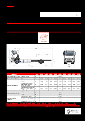 Chassis Renault E-TECH C - P4x2 ROAD