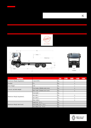 Chassis Renault K P6X6 HEAVY 11L E6