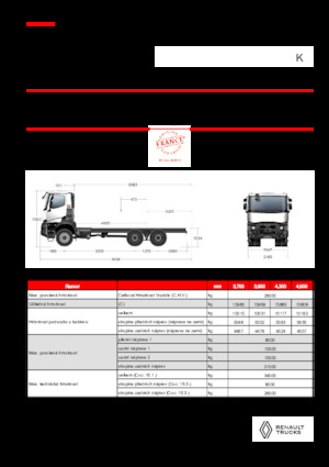Chassis Renault K P6X6 MEDIUM 13L E6