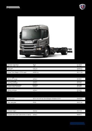 Chassis Scania P 410 B4x2NA