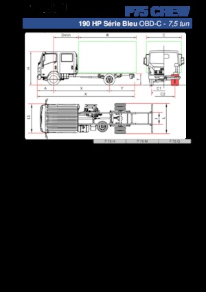 Chassis Isuzu P75 Q Crew