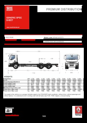 Chassis Renault PREMIUM 310.26 6x2*4 D HYBRID