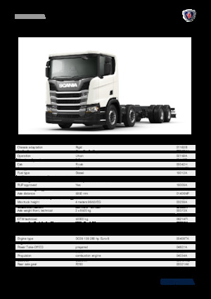 Chassis Scania R 280 B8x2NA