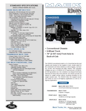 Chassis Mack RD690S CA49 EM7-300 E-TECH 6x4