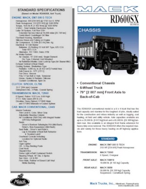 Chassis Mack RD690SX CA49 EM7-300 E-TECH 6x4